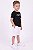 Conjunto Infantil Tommy Hilfiger Camiseta Preta e Bermuda Branca - Imagem 4