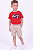 Conjunto Infantil Tommy Hilfiger Camiseta Vermelha e Bermuda Caqui - Imagem 4