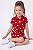 Vestido Infantil Tommy Hilfiger Polo Piquet Floral Vermelho - Imagem 3