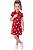 Vestido Infantil Tommy Hilfiger Polo Piquet Floral Vermelho - Imagem 1