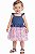 Vestido Bebê Calvin Klein Jeans – Chambray com Saia de Tule Floral - Imagem 1