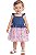 Vestido Bebê Calvin Klein Jeans – Chambray com Saia de Tule Floral - Imagem 4