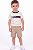 Conjunto Infantil Tommy Hilfiger Camiseta Branca e Bermuda Caqui - Imagem 3