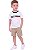 Conjunto Infantil Tommy Hilfiger Camiseta Branca e Bermuda Caqui - Imagem 1