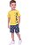 Conjunto Infantil Tommy Hilfiger Camiseta Amarela e Bermuda - Imagem 1