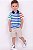 Conjunto Infantil Tommy Hilfiger Polo Listrada e Bermuda Bege - Imagem 2