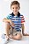 Conjunto Infantil Tommy Hilfiger Polo Listrada e Bermuda Bege - Imagem 3