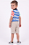Conjunto Infantil Tommy Hilfiger Polo Listrada e Bermuda Bege - Imagem 4