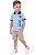 Conjunto Infantil Tommy Hilfiger Polo Azul e Bermuda Caqui - Imagem 1