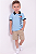 Conjunto Infantil Tommy Hilfiger Polo Azul e Bermuda Caqui - Imagem 2