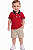 Conjunto Bebê Tommy Hilfiger Polo Piquet e Bermuda Bege - Imagem 1