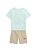 Conjunto Calvin Klein Bebê Camiseta Verde + Bermuda Cargo Bege - Imagem 4