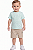 Conjunto Calvin Klein Bebê Camiseta Verde + Bermuda Cargo Bege - Imagem 1
