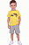 Conjunto Infantil Tommy Hilfiger 3 Peças Camisetas Amarela e Azul-Marinho e Bermuda - Imagem 2