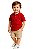 Camisa Polo Infantil Tommy Hilfiger Vermelha Bandeirinhas - Imagem 1