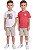 Conjunto Infantil Calvin Klein 3 Peças Camisetas e Bermuda - Imagem 1