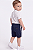 Conjunto Bebê Polo Ralph Lauren Polo Bear Branco e Shorts Azul-Marinho - Imagem 7
