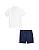 Conjunto Bebê Polo Ralph Lauren Polo Bear Branco e Shorts Azul-Marinho - Imagem 13