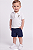 Conjunto Bebê Polo Ralph Lauren Polo Bear Branco e Shorts Azul-Marinho - Imagem 8