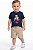 Conjunto Bebê Ralph Lauren Polo Bear Camiseta e Bermuda de Sarja Bege - Imagem 2