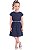 Vestido Tommy Hilfiger Infantil Festa Azul-Marinho com Cinto - Imagem 1
