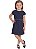 Vestido Tommy Hilfiger Infantil Festa Azul-Marinho com Cinto - Imagem 1