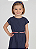 Vestido Tommy Hilfiger Infantil Festa Azul-Marinho com Cinto - Imagem 2