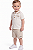 Conjunto Bebê Calvin Klein Polo Off-White e Bermuda Listrada - Imagem 4