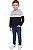 Moletom Infantil Tommy Hilfiger Preto e Cinza Sem Fleece - Imagem 1