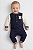 Macacão Bebê Tommy Hilfiger Estilo Varsity Azul-Marinho e Off White - Imagem 4