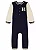 Macacão Bebê Tommy Hilfiger Estilo Varsity Azul-Marinho e Off White - Imagem 5