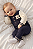 Macacão Bebê Tommy Hilfiger Estilo Varsity Azul-Marinho e Off White - Imagem 2