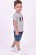 Conjunto Infantil Tommy Hilfiger 3 Peças Camisetas Cinza e Rosa e Bermuda - Imagem 5