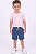 Conjunto Infantil Tommy Hilfiger 3 Peças Camisetas Cinza e Rosa e Bermuda - Imagem 2