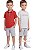 Conjunto Infantil Calvin Klein 3 Peças Polo, Camiseta e Bermuda - Imagem 1