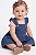 Conjunto Bebê Calvin Klein – Salopete Jeans + Body Floral - Imagem 2
