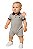 Romper gola Polo Bebê Tommy Hilfiger Cinza - Imagem 1
