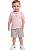Conjunto Bebê Calvin Klein Polo Rosa e Bermuda - Imagem 1