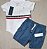 Conjunto Bebê Tommy Hilfiger Body Polo Branco + Shorts Jeans Cargo - Imagem 3