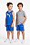 Conjunto Infantil Puma 3 Peças Regata Camiseta e Bermuda Azul - Imagem 7