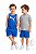 Conjunto Infantil Puma 3 Peças Regata Camiseta e Bermuda Azul - Imagem 1