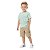 Conjunto Infantil Calvin Klein Camiseta Bermuda Cargo Bege - Imagem 1