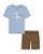 Conjunto Infantil Calvin Klein Camiseta Bermuda Cargo Marron - Imagem 2