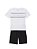 Conjunto Infantil Calvin Klein Camiseta Bermuda Cargo Preta - Imagem 2