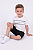Conjunto Infantil Calvin Klein Jeans Camiseta Branca e Bermuda Cargo Preta - Imagem 3