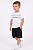 Conjunto Infantil Calvin Klein Jeans Camiseta Branca e Bermuda Cargo Preta - Imagem 6