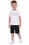 Conjunto Infantil Calvin Klein Jeans Camiseta Branca e Bermuda Cargo Preta - Imagem 1