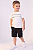 Conjunto Infantil Calvin Klein Jeans Camiseta Branca e Bermuda Cargo Preta - Imagem 5