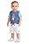 Conjunto Bebê Ralph Lauren Polo Bear Camiseta e Bermuda Branca - Imagem 1