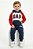 Conjunto Infantil GAP Moletom Vermelho, Azul e Branco - Imagem 2